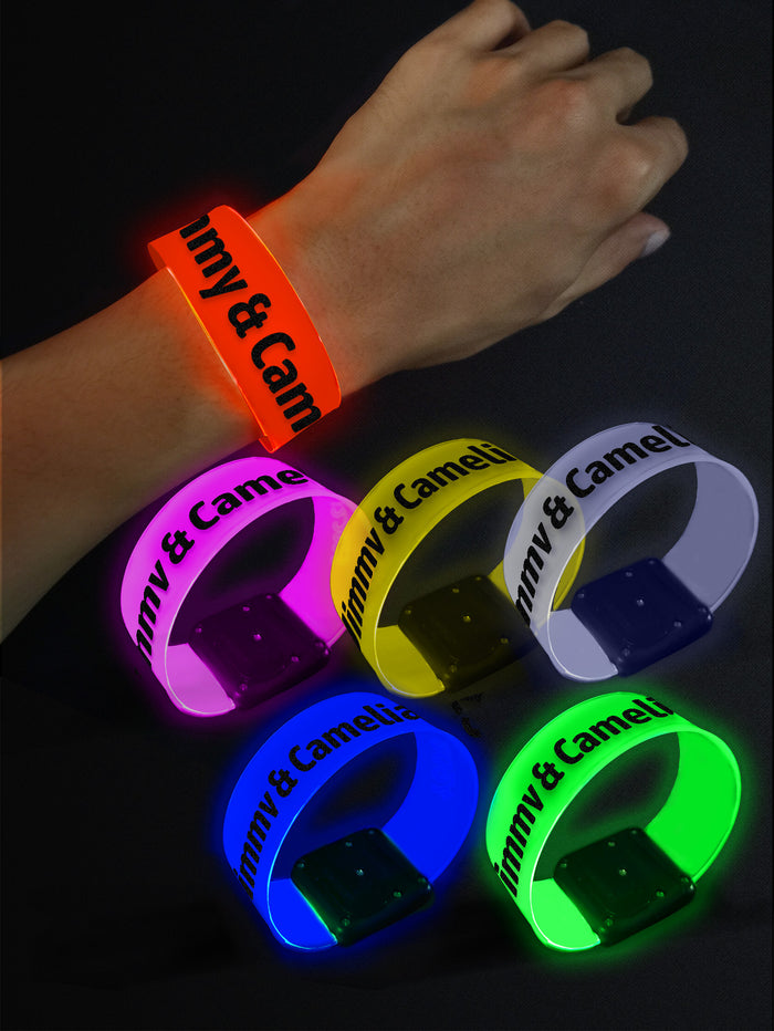Personalized Glow Bracelets – Custom Light Bracelets with Multi Color LED Lights
