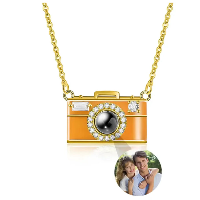 Photo Necklace - Custom Camera Pendant With Copper Chain | Unique Jewelry Gift