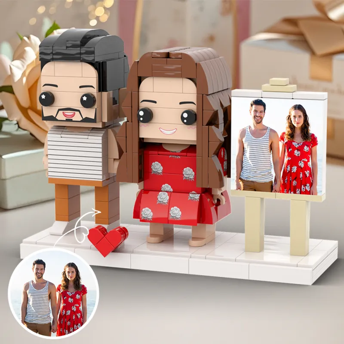 Custom Brick Figures – Personalized Couple Gift | Small Particle Block Keepsake