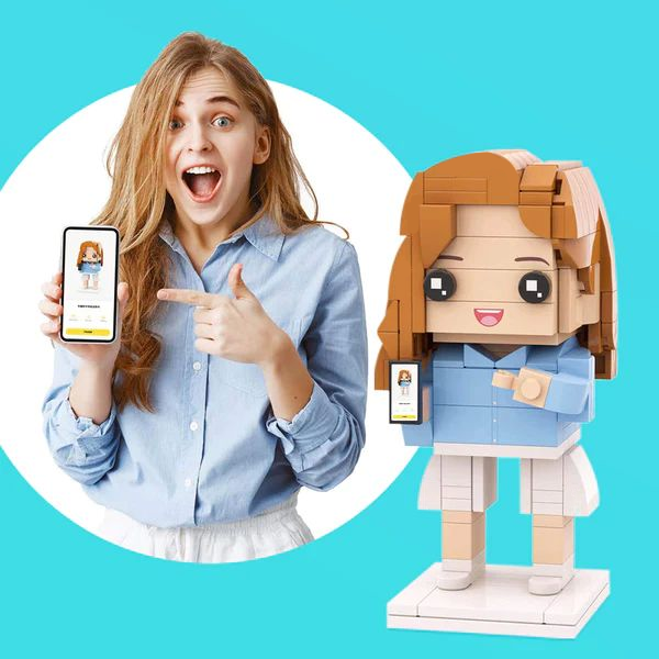 Custom Brick Figures – Personalized Block Toy Full Body Figure Birthday Gift