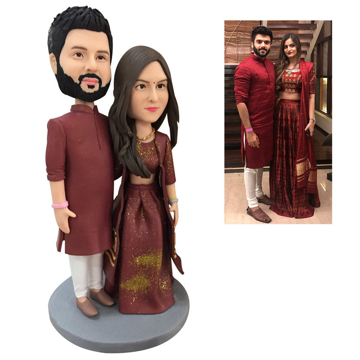 Custom Bobbleheads – Handmade Two Person Polymer Clay Figurines | Unique Gifts