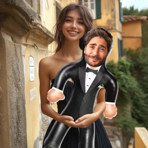 Personalized Inflatable Photo Party Figure – Inflatable Groom Doll | Funny Wedding Gift Ideas & Party Decor