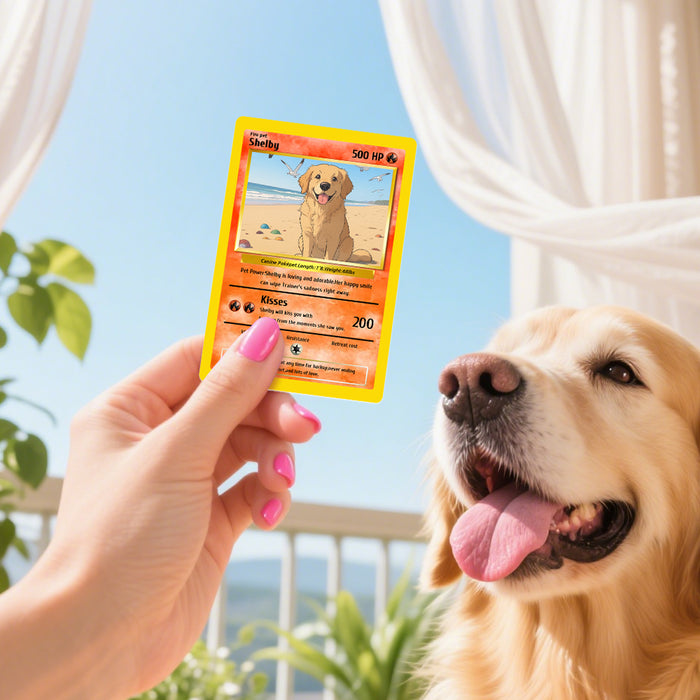 Custom Pet Game Card – Personalized Photo Pet Gift | Unique Keepsake Collectible