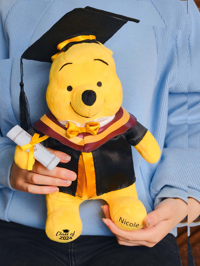 Personalized Graduation Bear – Custom Stuffed Animal | Engraved Name Plush Gift