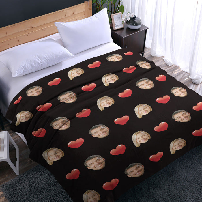Personalized Photo Blanket - Custom Fleece Throw | Soft Plush Warm Cozy Gift