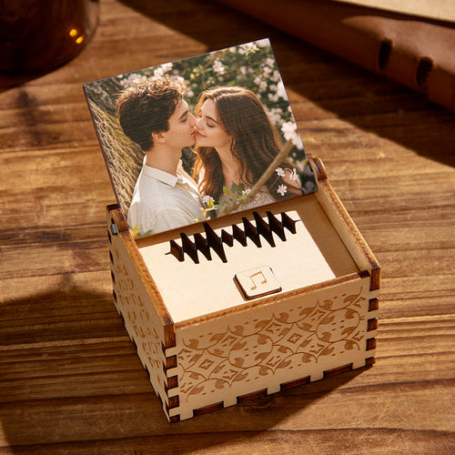 Custom Digital Music Box – Personalized Wooden Keepsake With Voice Recording Gift