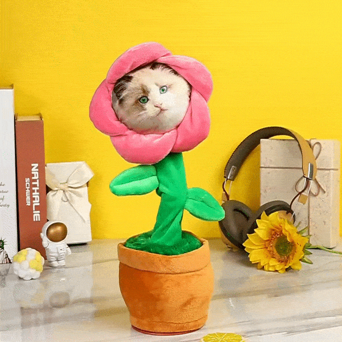 Dancing Plant Toy – Interactive Singing Flower With USB Music Player & Custom Photo Gift