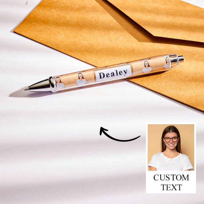 Custom Photo Ballpoint Pen – Personalized Text, Smooth Ink, Comfortable Grip Pen