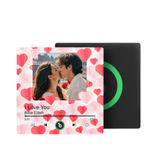 Custom Photo Music Fridge Magnet With Hearts