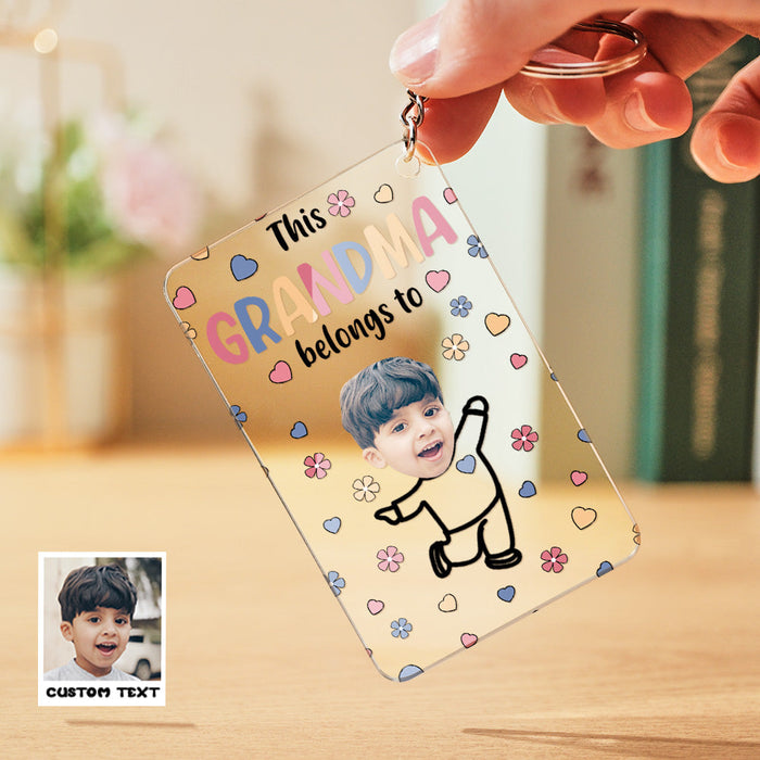 Custom Acrylic Keychain – Personalized Photo Keepsake With Engraved Text Gift