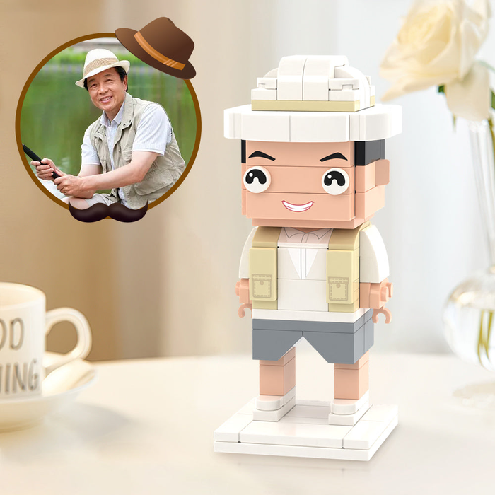 Custom Brick Figure – Personalized Block Toy Miniature Model | Unique Gift For Dad