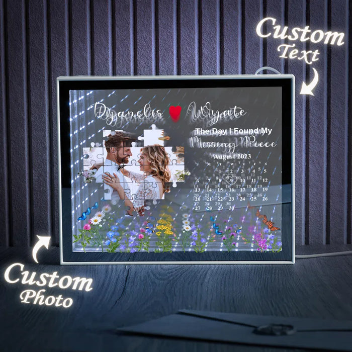 Personalized Couple Gift – Custom Photo Light With Warm Glow Lightbox & Engraved Calendar