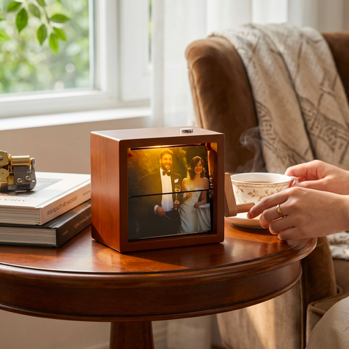Photo Flipbook Frame – Hand Crank Mechanical Flipbook With Lighted Display