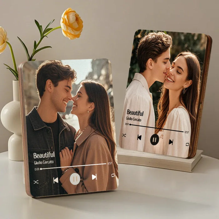 Music Photo Frame – Custom Wooden Music Frame | Personalized Photo Gift With Sound