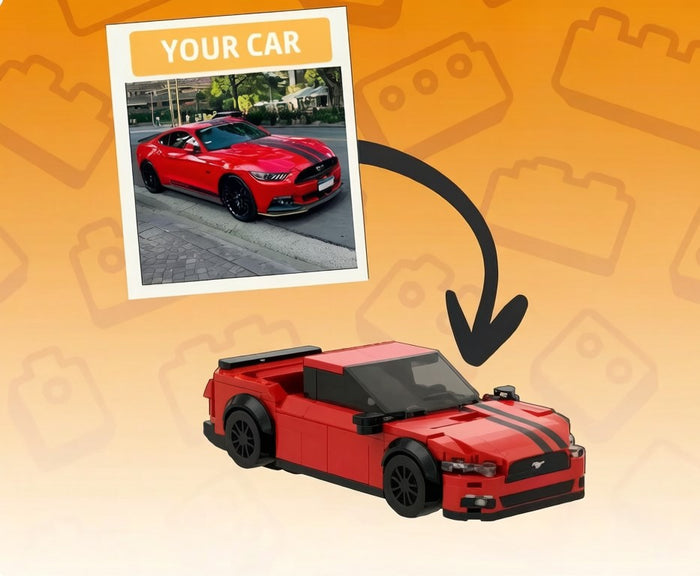 Custom Car Brick Figure – Personalized License Plate & Photo Car Model Gift