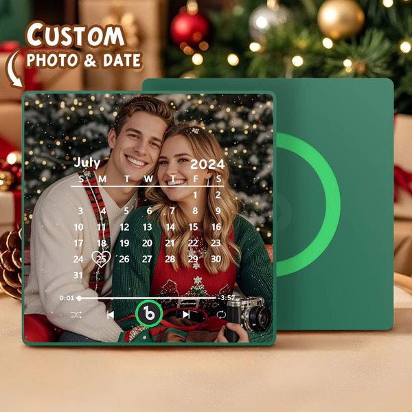 Custom Music Fridge Magnet - Personalized Photo Frame & Calendar Acrylic Magnet