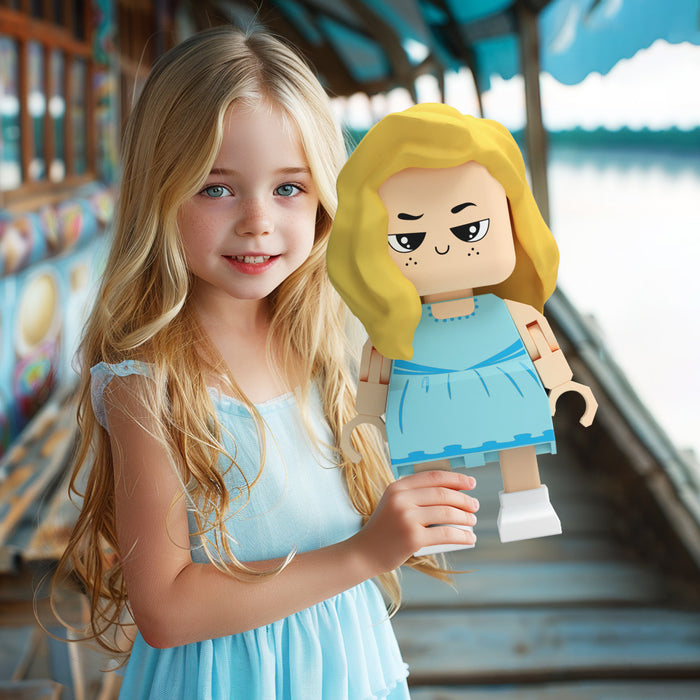 Custom Giant Block Figures – Personalized Brick Figure Full Body Block Figure Gift for Girls