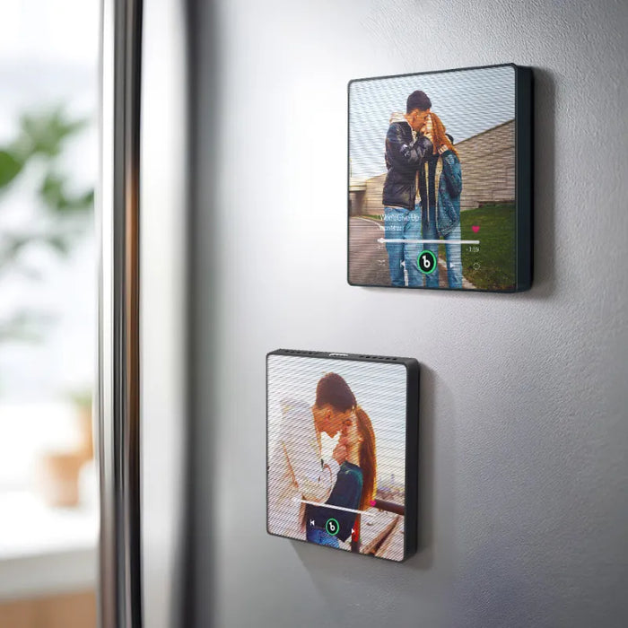 Custom Music Fridge Magnet – Personalized Acrylic Photo Magnet With Love Songs